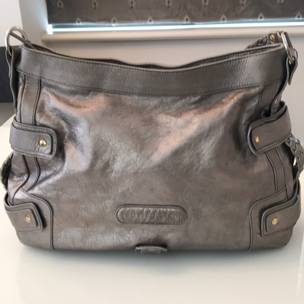 Tru Trussardi Silver leather bag!